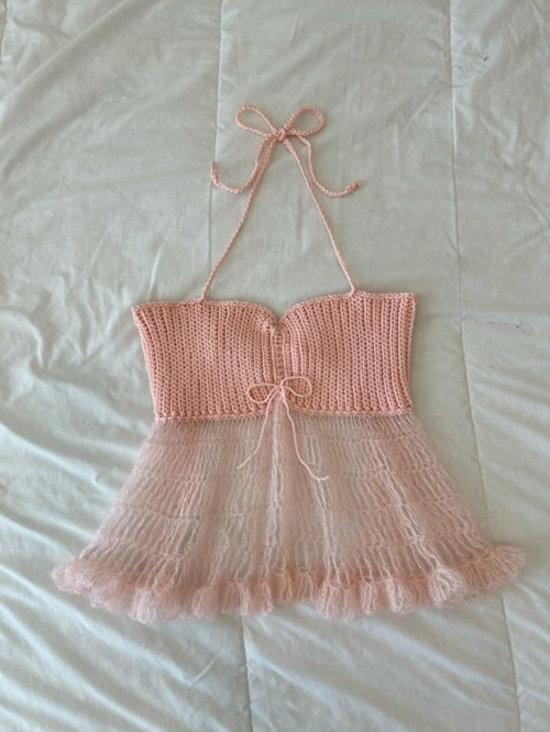 crochet babydoll top